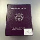 1986-S American Silver Eagle 1oz. - Proof / San Francisco Mint / w/Box & COA-NR!