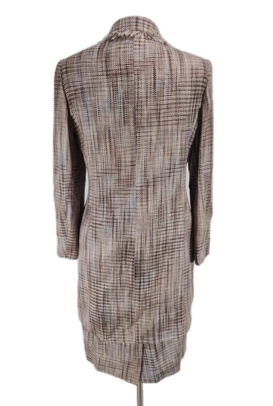 Le Suit Women Size 10 Tweed Career Skirt Suit 4 button Long Blazer 270DA