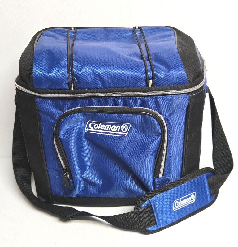 COLEMAN BLUE REMOVABLE LINER SOFT COOLER - NIB - HOLDS 16 CANS