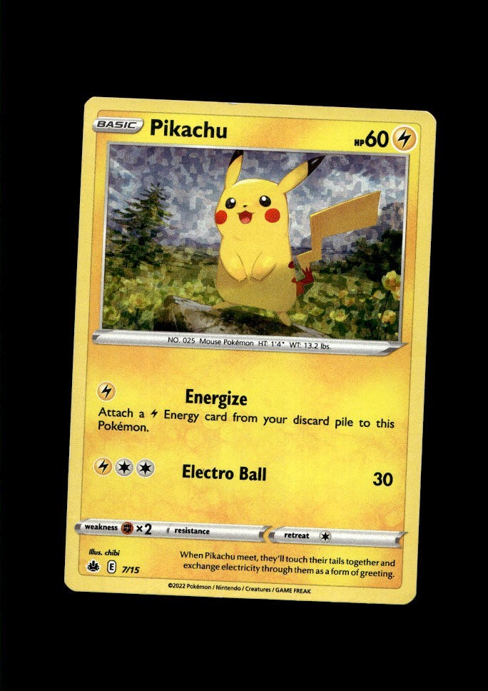 Pikachu 7/15 McDonald's 2022 Promo Holo Pokemon Card MP