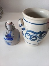 Steingut   Topf Und Schnapskrug , Deko,  Dekoration,  Vintage