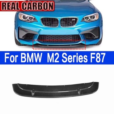 Carbon Fiber Black Front Bumper Spoiler Splitter Lip For BMW F87 M2 16-22