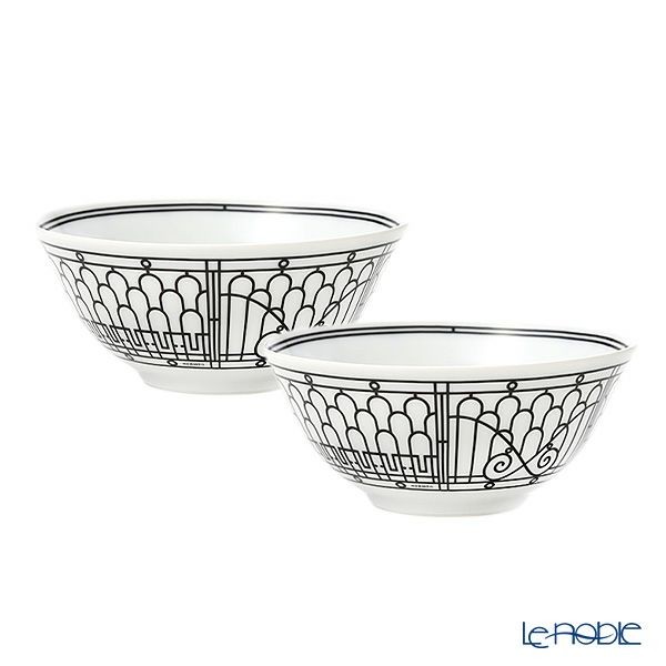 HERMES H Deco Ash Deco Bowl MM Diameter 12.5cm 037084P Pair thumbnail 2