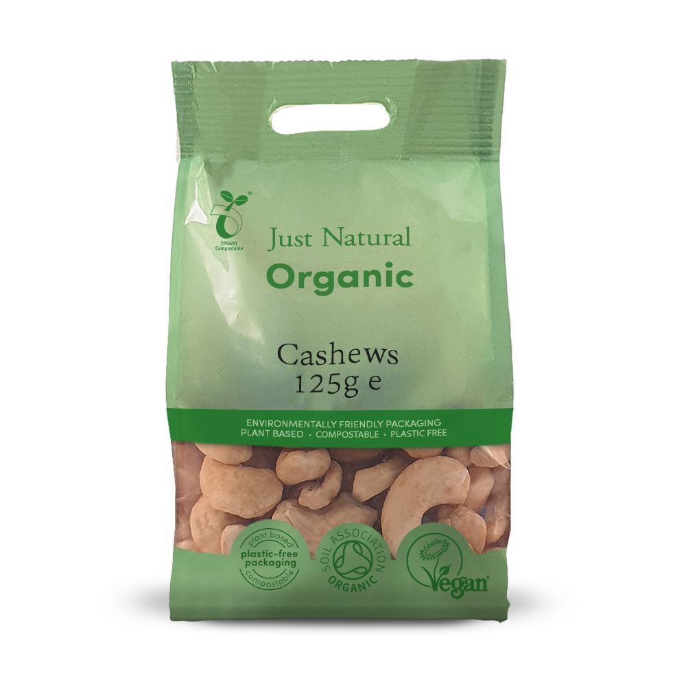 Just Natural Organic Organic Cashews Whole 125g - 2 Pack