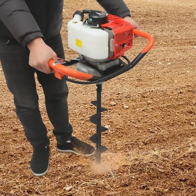 2.3HP Air Cooling Post Hole Digger w/ 3 Drill Bits Auger Digging Machine EPA NEW