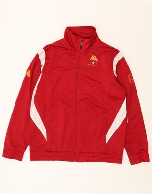KAPPA Womens Graphic Tracksuit Top Jacket UK 16 Large Red Colourblock DK72