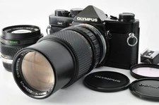 OLYMPUS OM-2 35mm Film Camera ZUIKO 50mm F1.4 75-150mm F4【Exc+5】Fast Shipping