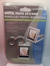 Digital Photo Keychain Picture Frame Viewer With Dashboard Holder  Batteries