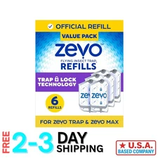 Indoor Fly Trap Refill - 6 Non-Fragrance Cartridges for -Round Protection