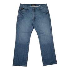 Ariat Rebar M4 Relaxed Boot Cut Denim Jeans Men's 38x32 Work Casual Stretch EUC