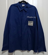 Ford Motor Co Official Mustang King Of The Road  Men Blue Shop Shirt XL