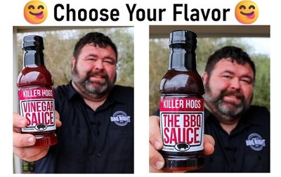  Choose Your Flavor Killer Hogs Vinegar & BBQ Sauce 16 Ounce Championship sauc