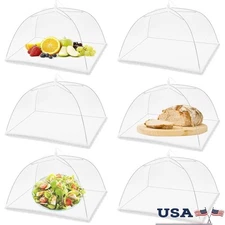 Collapsible Mesh Food Covers 6 Pack Outdoor Party BBQ Picnic Protection New