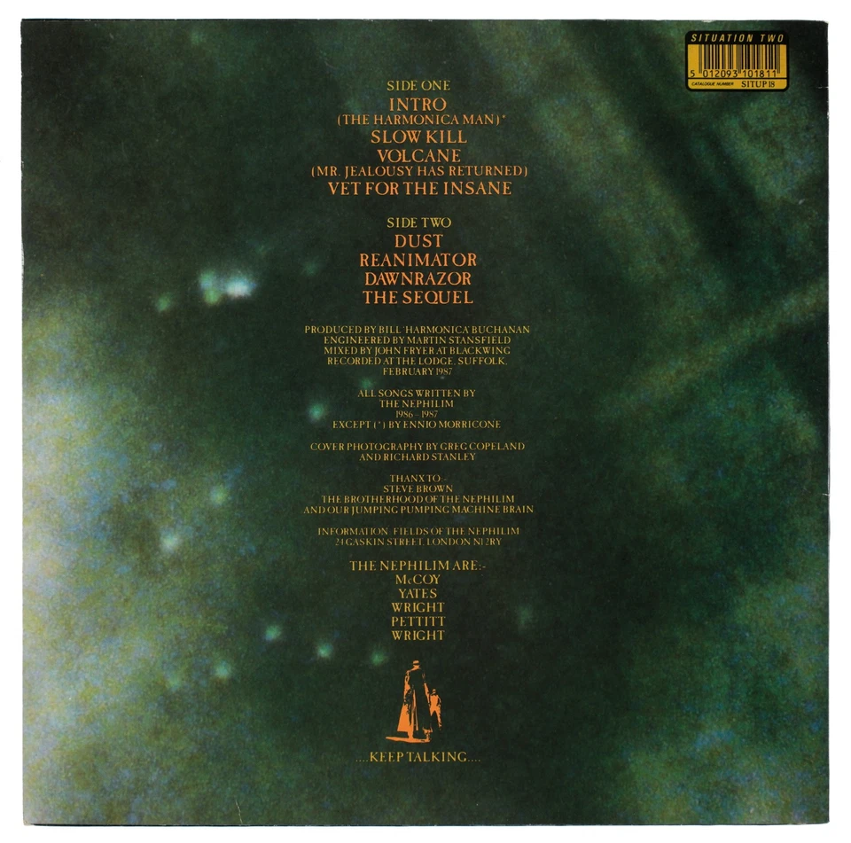 FIELDS OF THE NEPHILIM - Dawnrazor - 1987 UK LP - Photo 2/4