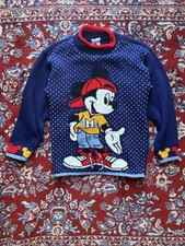 Vintage Disney Disneyland Mickey Mouse Sweater Youth Kid Size Small Cool Mickey