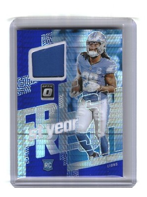 2023 Donruss Optic #FYF-JG Jahmyr Gibbs 1st Year Fresh Blue Hyper
