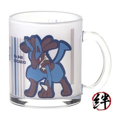 Pokemon Lucario Glass Cup Mug Approx. 320ml Pattern Made in Japan 145104