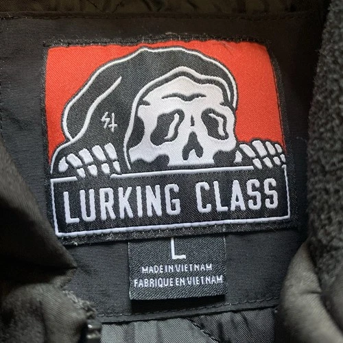 Lurking Class Peace Of Mind Mens Large Hooded Skull Jacket image 4