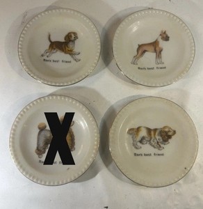 Vintage MCM 4” Mini Plate Japan Pick One Boxer Beagle Cocker Breed