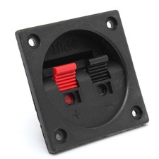 Subwoofer 2-Wire Way Square Speaker Box Sub Push Spring Terminal Clip Connectors