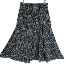 Vintage Silk Floral Maxi Skirt Indie Boho Fairy Grunge Cottage Romantic Moody 8