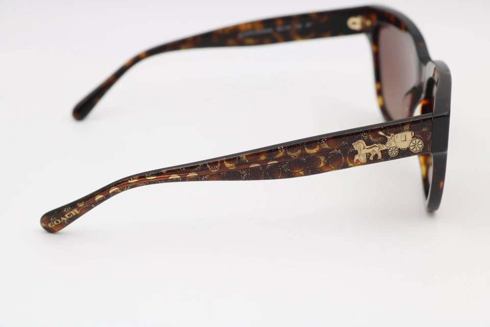Gafas de sol polarizadas cuadradas Coach Hc8262 5120T5 tortuga/marrón 55-18-140 Foto 2 de 4