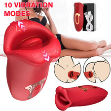 Licking Sucking Vibrator Clit Sucker Dildo G-spot Massager Sex Toys for Women