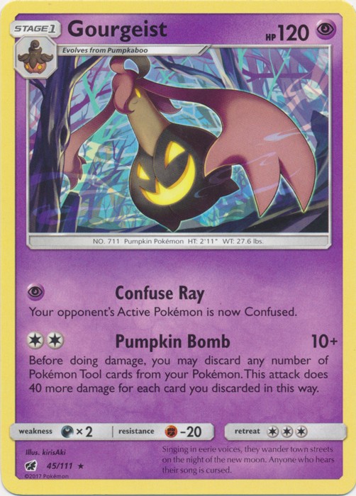 Gourgeist - 45/111 - Rare (Lp) Crimson Invasion - Psychic Pokémon
