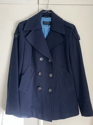 ESCADA SPORT * Damen Caban Jacke  Wollmischung blau  Gr 38 M
