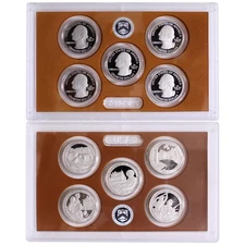 2017 S Parks Quarter ATB Proof Set Gem DCam No Box or COA 5 Coin CN-Clad US Mint