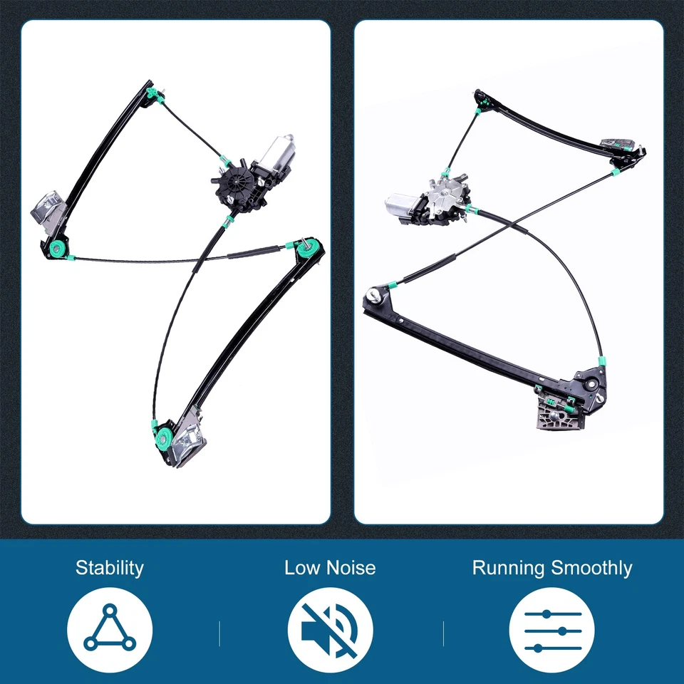 Para 1997-2004 Chevrolet Corvette Regulador de ventana eléctrico con motor delantero derecho Foto 3 de 4