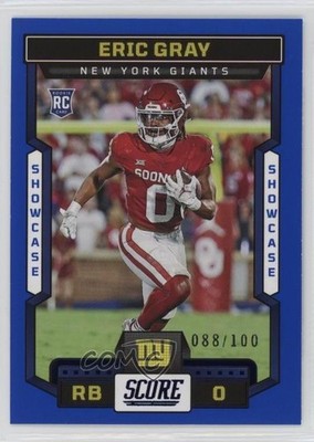 2023 Score Rookies Showcase 88/100 Eric Gray #332 Rookie RC 1o8k