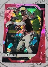 2025 Prizm MLB Pink Cracked Ice Leo De Vries #47 Padres A-18