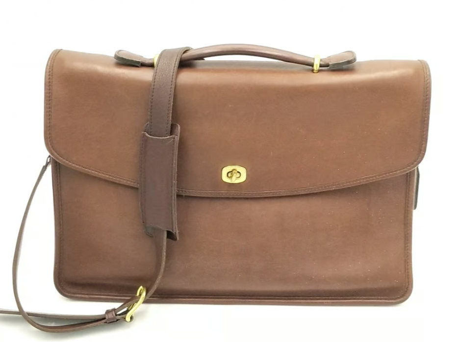 Coach 5365 Vintage Lexington Saddle Brown Leather Turnlock