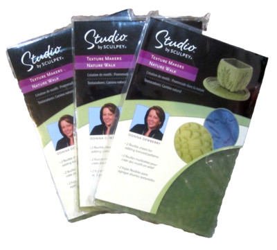 Studio by Sculpey Texture Makers, Nature Walk, Lot of Three, Factory Sealed