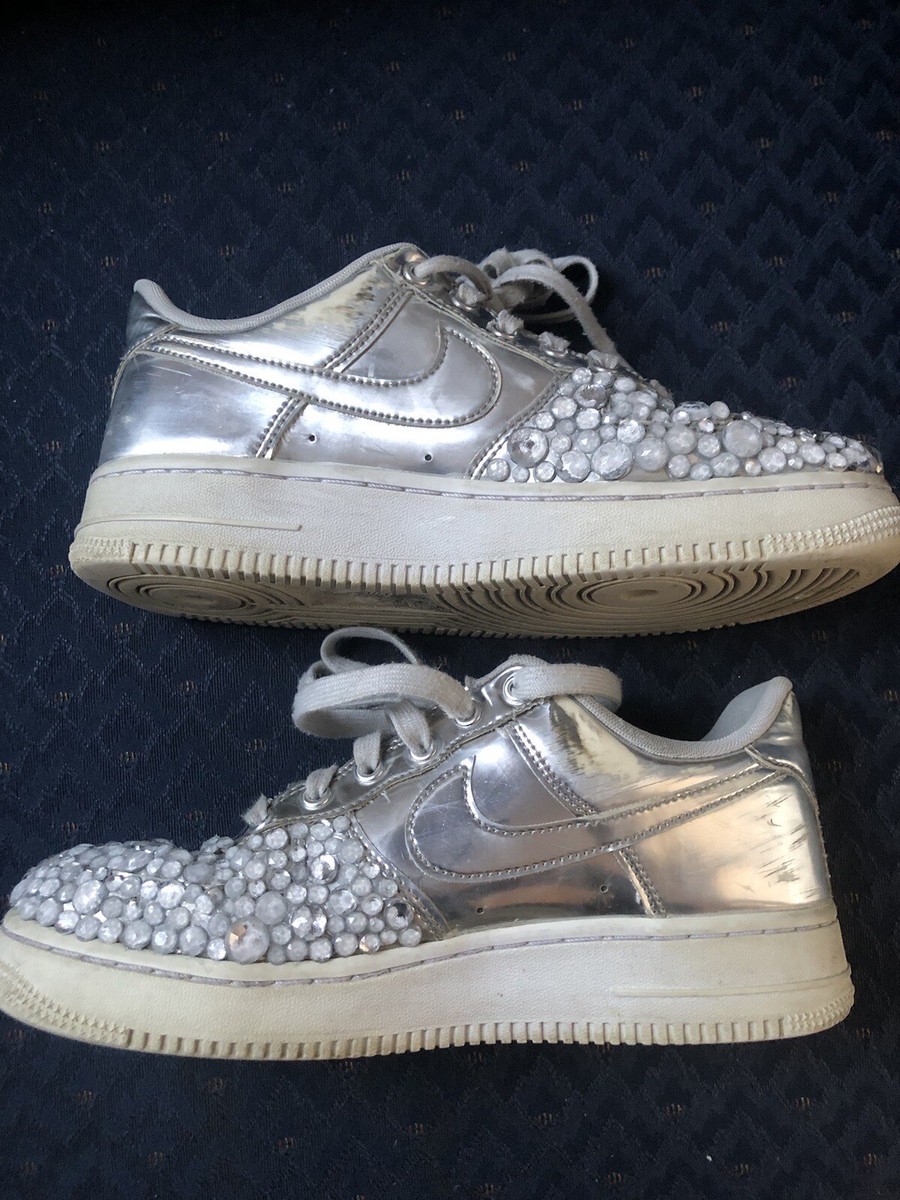 Nike Air Force 1 SP Liquid Metal Chrome CQ6566-001 METALLIC
