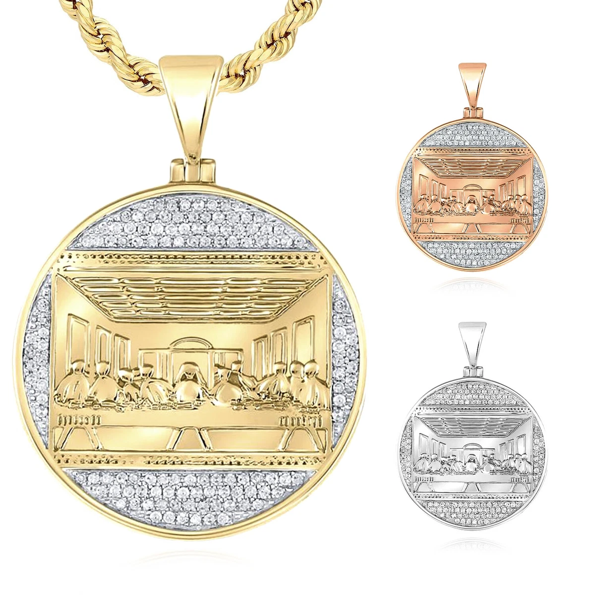 Last supper diamond pendant deals