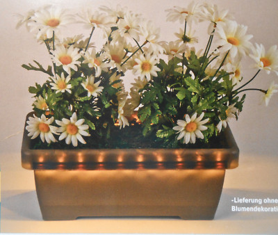 Blumenkasten mit Licht Solarlampe Solar LED Leuchte 40 cm lang grau neu |  eBay.de