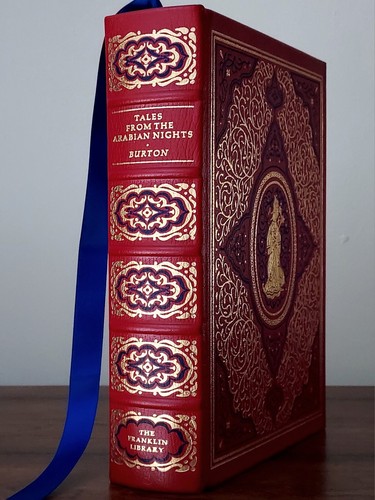 Franklin Library Tales From the Arabian Nights FINE Richard Burton Leather Gold - Picture 2 of 17