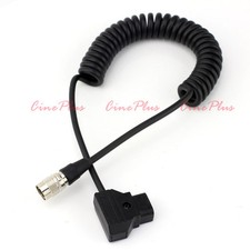 D-Tap to 4Pin Hirose Plug Coiled Power Cable fr Sound Devices ZAXCOM Audio MIC