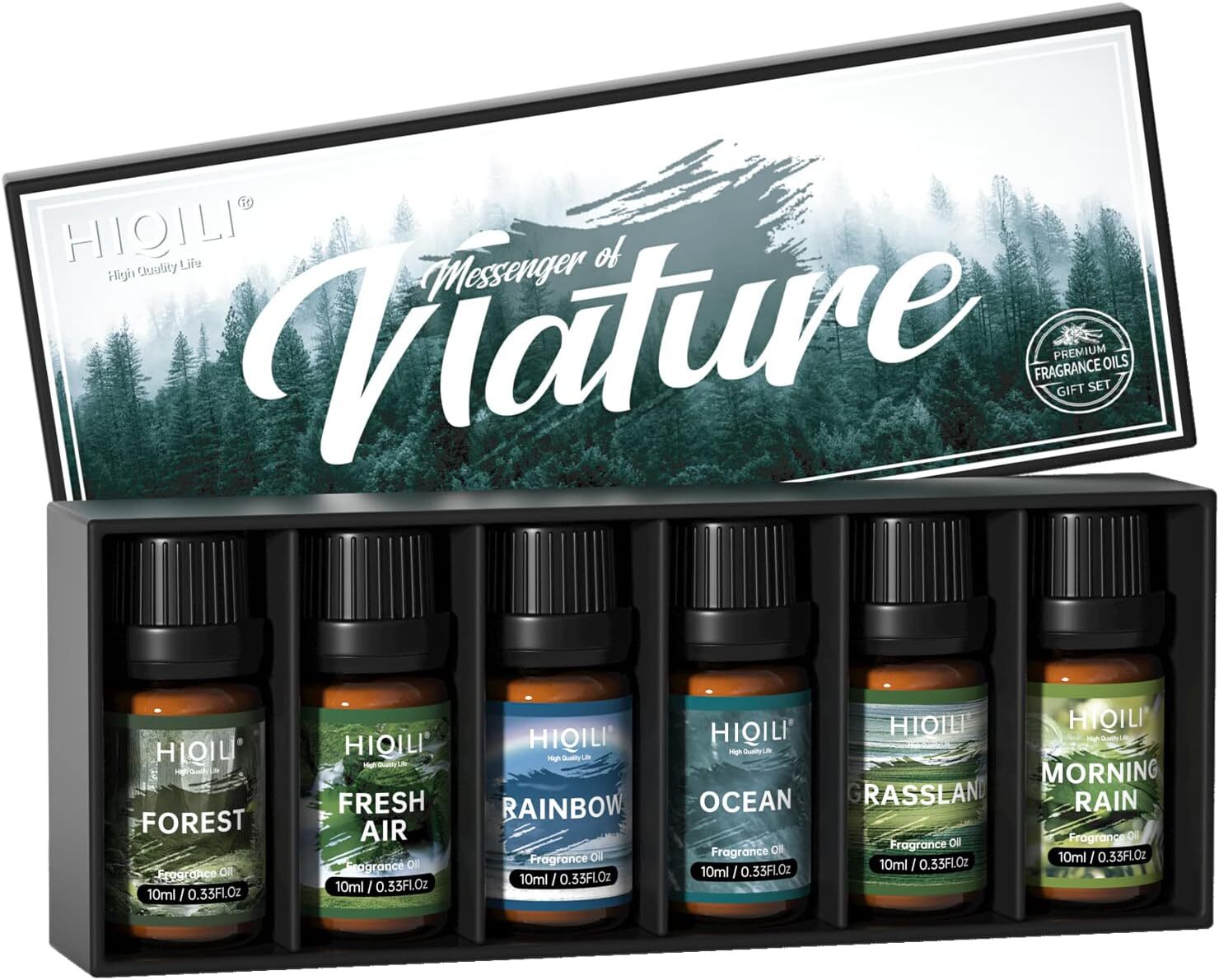 HIQILI Nature Fragrance Oil 6x10ml, 0.33 Fl Oz (Pack of 6), Fresh