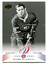 2008-09 UD Montreal Canadiens Centennial Bobby Rousseau Card #132