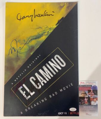 El Camino A Breaking Bad Movie Cast Signed By 4 11x17 Poster Autograph JSA COA