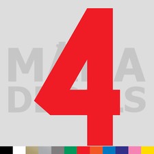 Number Four 4 Vinyl Die Cut Decal Sticker - Jersey Sport Athlete Varsity