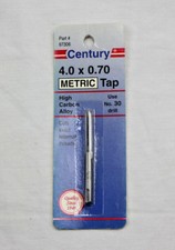 Century 4.0 x 0.70 Metric Tap Part 97306 Carbon Alloy for No. 30 Drill