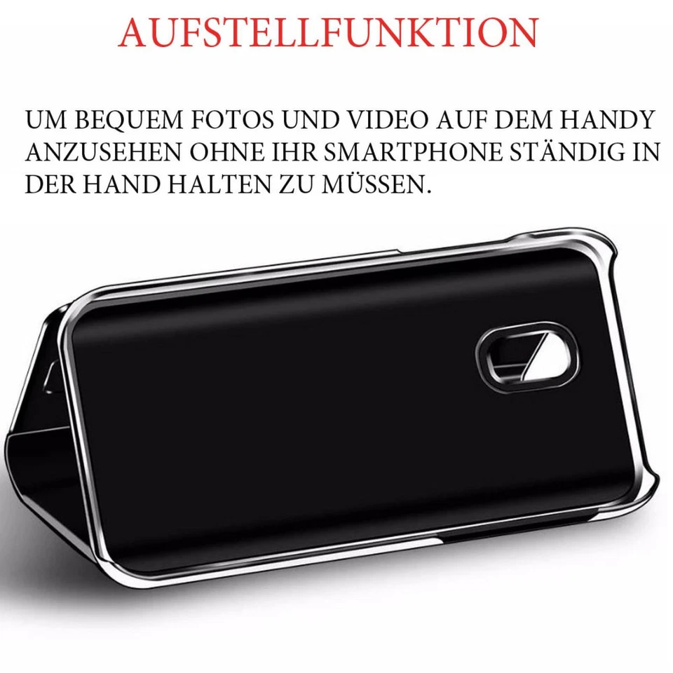 Handyhülle Clear View Case Flip Cover Mirror Handy Schutz Hülle Spiegel Tasche - Bild 3 von 4