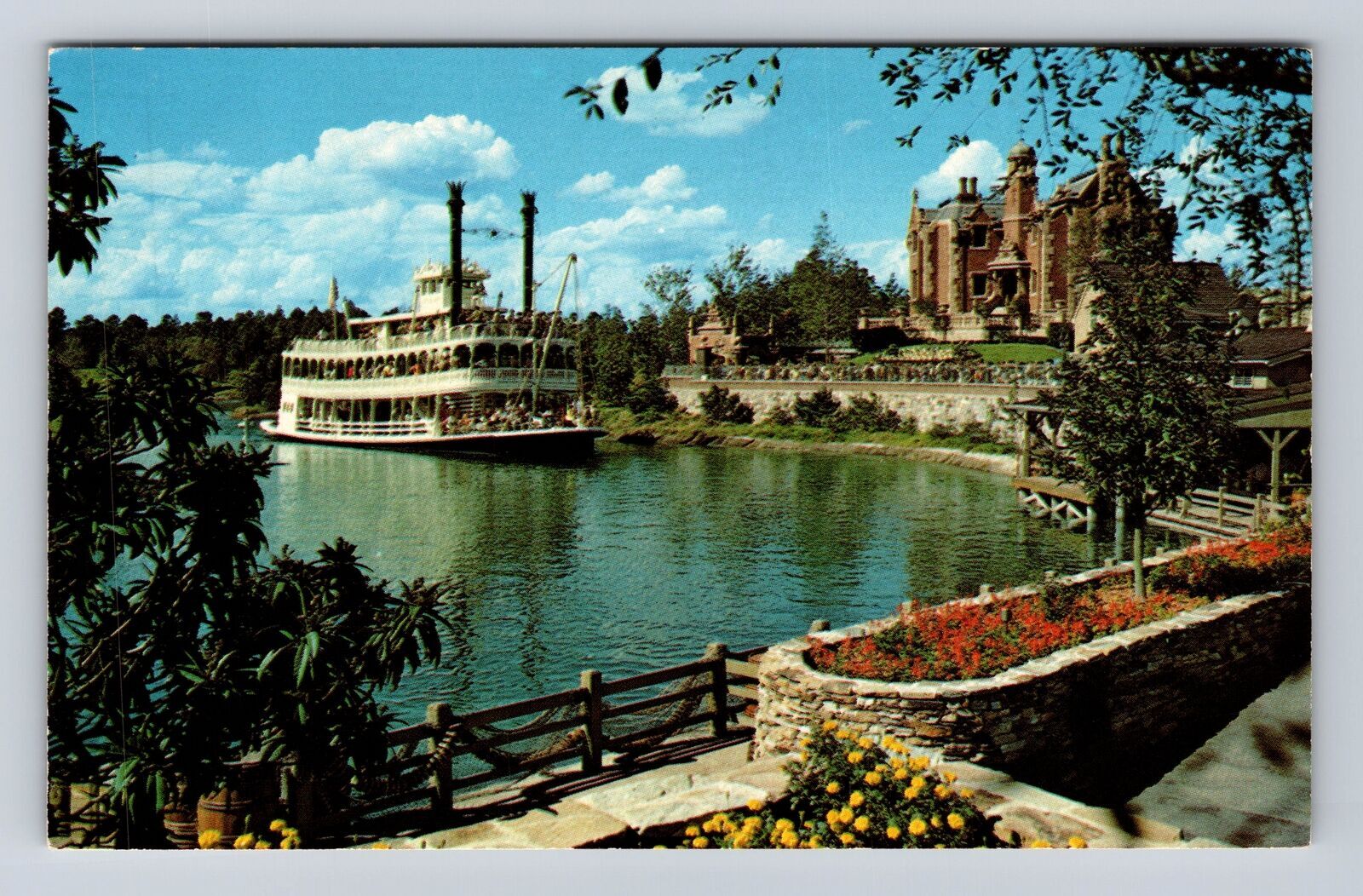 Vintage Orlando Florida Postcard Featuring Walt Disney World Rivers Of America