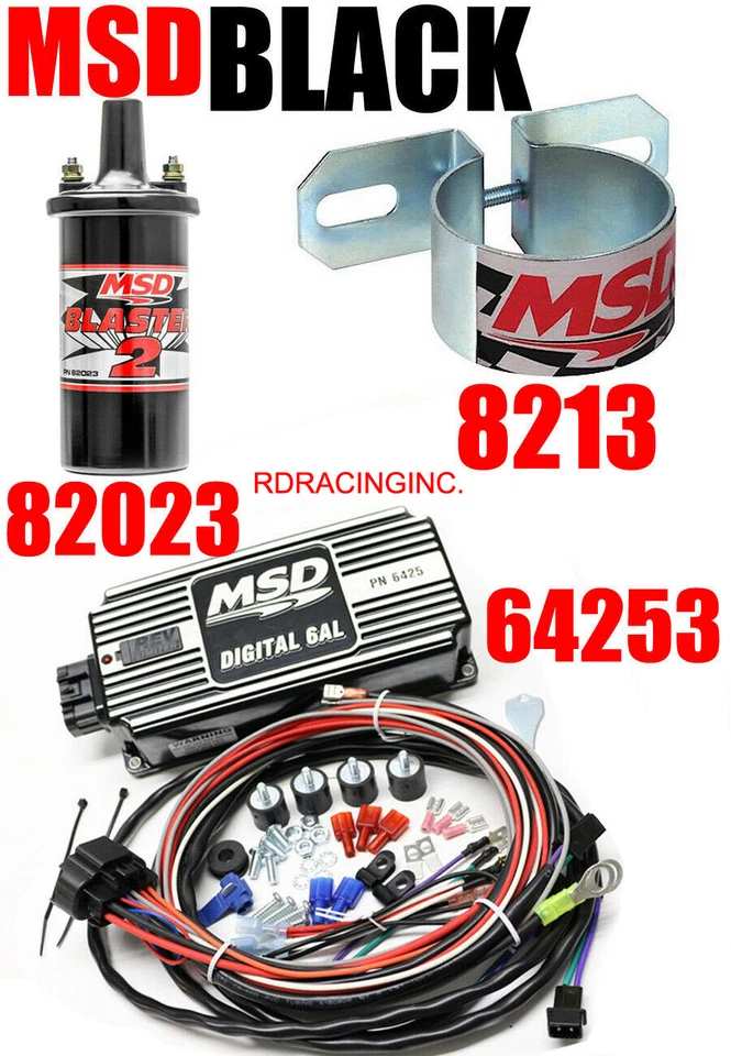 MSD 6AL Kit D’Allumage Numérique 64253 Blaster 2 Bobine 8213 Support 82023 - Photo 1/4