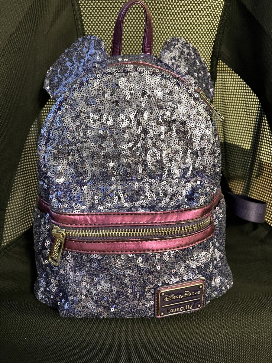 Disney Parks Loungefly Purple Potion Sequined Mini Backpack  display picture 2