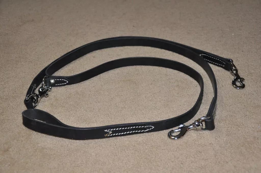 Amish made top leather dog leashes